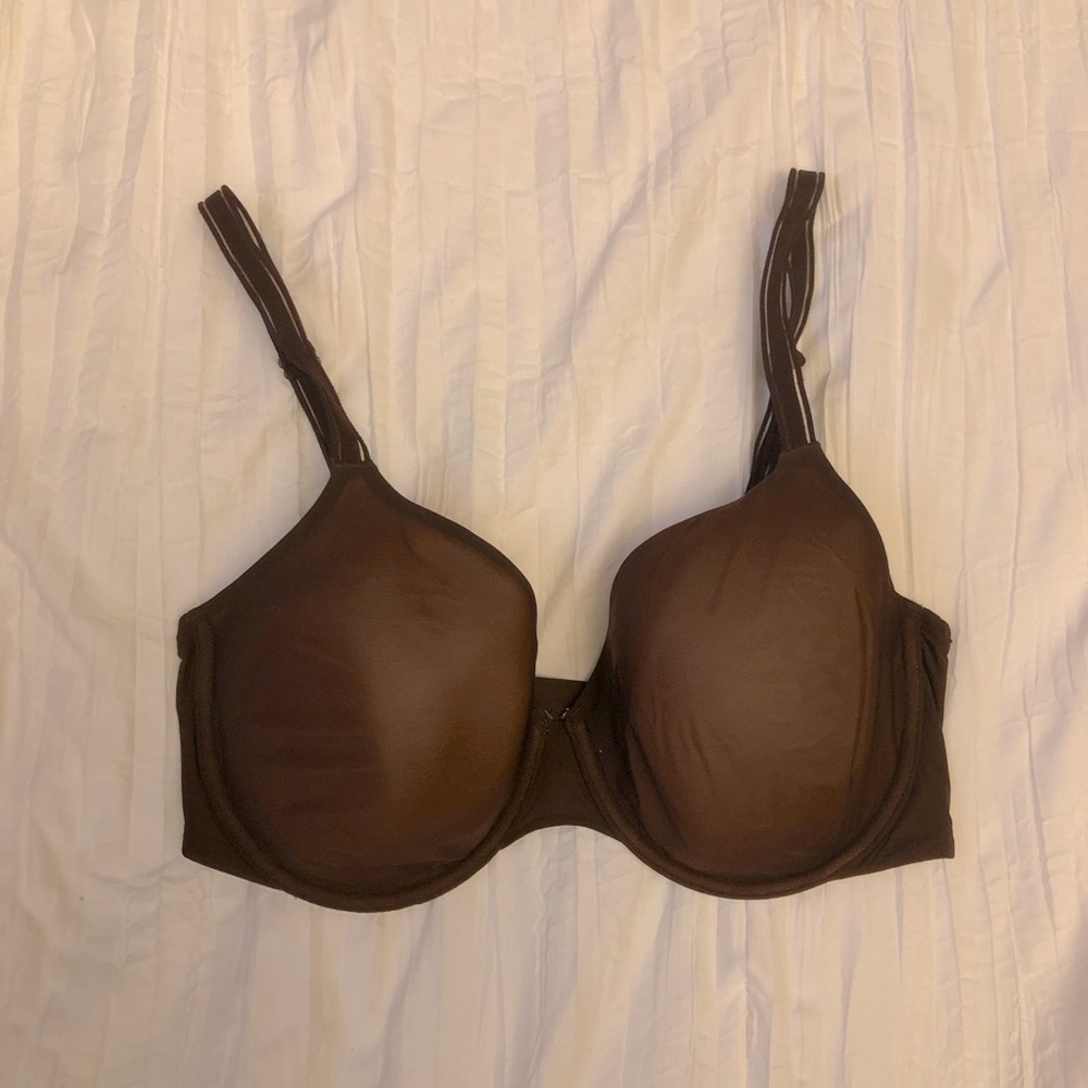 victoria’s secret brown lined perfect coverage bra size 34DD
